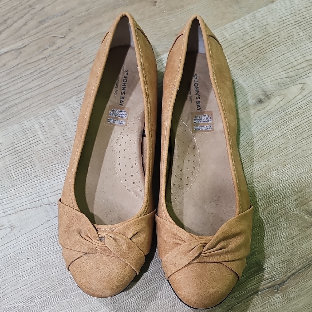 St. John's Bay Tan Flats Versatile Loafers